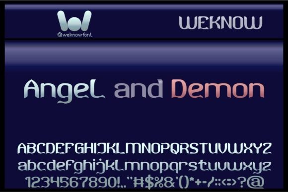 Angel and Demon: A Bold Display Font for Modern Web Design