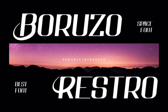 Boruzo Restro: A Bold Display Font for Handmade Labels, Invitations, and Creative Packaging