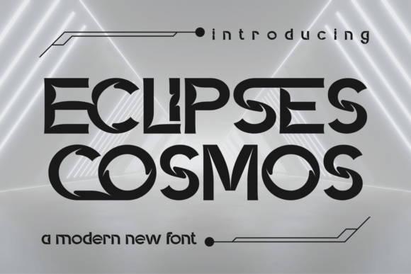 Eclipses Cosmos: A Futuristic Display Font for Crafters and Makers
