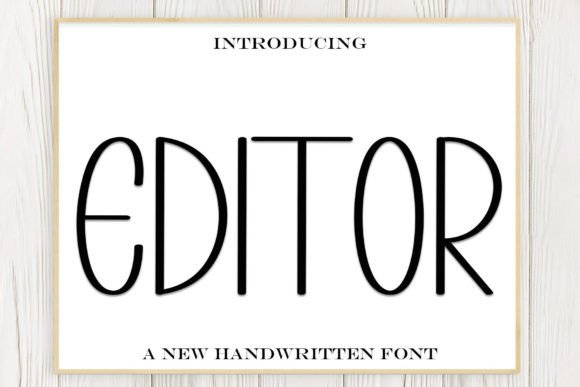 Editor Font: Bringing Handmade Designs to Life with Sweet Typography
