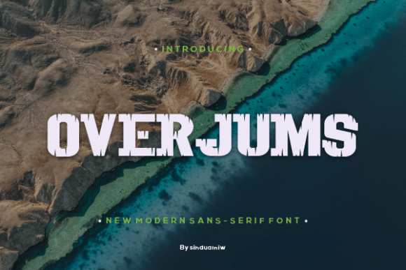 Overjums: A Bold Display Font for Modern Editorial Design