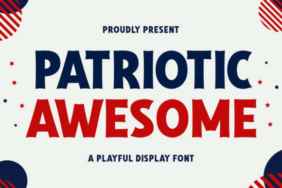 Patriotic Awesome: A Bold Display Font for Vibrant Brand Identities