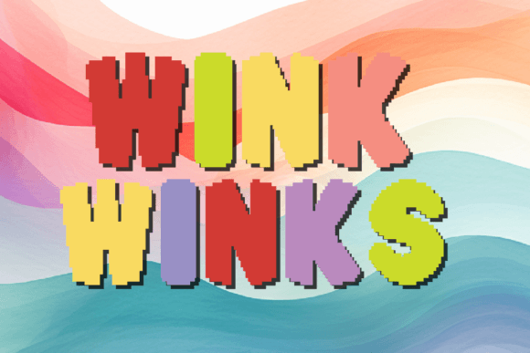 Pixel Wink Winks: A Playful Display Font for Modern Editorial Design