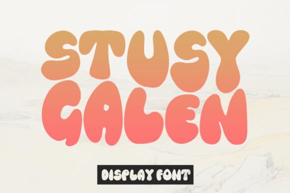 Stusy Galen: A Playful Display Font for Lively Editorial Designs